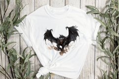 Vintage Halloween Bat Sublimation Clipart Product Image 3