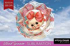 Vintage Valentines Day Wind Spinner Sublimation PNG - Retro Product Image 1