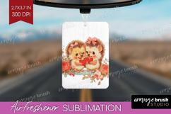 Vintage Valentines Day Air Freshener PNG - Retro Animal PNG Product Image 1
