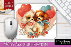 Vintage Valentines Day Mouse Pad Sublimation - Retro Animal Product Image 1