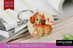 Vintage Valentines Day Keychain PNG - Retro Animal Keychain Product Image 1