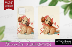 Vintage Valentines Day Phone Case PNG - Retro Animal Case Product Image 1