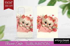 Vintage Valentines Day Phone Case PNG - Retro Animal Case Product Image 1