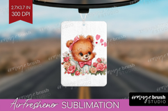Vintage Valentines Day Air Freshener PNG - Retro Animal PNG Product Image 1
