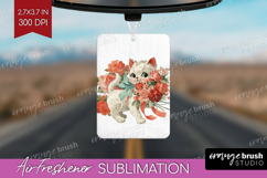 Vintage Valentines Day Air Freshener PNG - Retro Animal PNG Product Image 1