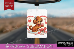 Vintage Valentines Day Air Freshener PNG - Retro Animal PNG Product Image 1