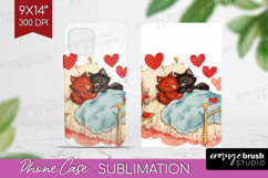 Vintage Valentines Day Phone Case PNG - Retro Animal Case Product Image 1