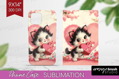 Vintage Valentines Day Phone Case PNG - Retro Animal Case Product Image 1