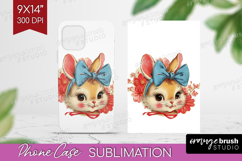 Vintage Valentines Day Phone Case PNG - Retro Animal Case Product Image 1