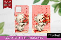 Vintage Valentines Day Phone Case PNG - Retro Animal Case Product Image 1