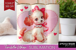 Vintage Valentines Day Tumbler Wrap - Retro Animal Tumbler Product Image 1