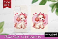 Vintage Valentines Day Phone Case PNG - Retro Animal Case Product Image 1