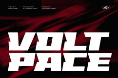 Voltpace - Modern Bold Sport Italic Racing Font Product Image 1