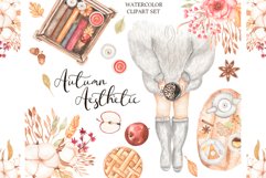 Watercolor Autumn Aesthetic Clipart Set Product Image 1