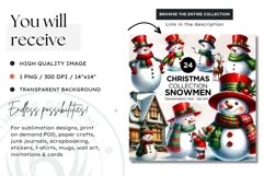 Christmas Snowman PNG Clipart Product Image 2