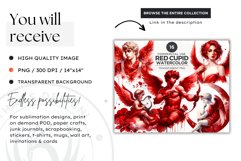 Cupid Valentines day clipart, Watercolor Cupid clipart PNG Product Image 3