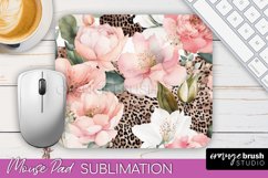 Floral Mouse Pad PNG - Pink Flowers Mousepad Sublimation Product Image 1