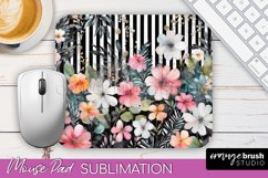 Floral Mouse Pad PNG - Pink Flowers Mousepad Sublimation Product Image 1