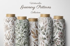 Watercolor Greenery Patterns Bundle Product Image 1