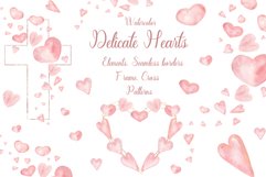 Watercolor Delicate Hearts Set Product Image 1