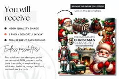 Watercolor Christmas snowman Clipart PNG Product Image 2
