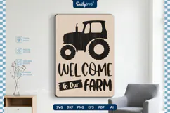 Welcome To Our Farm Wall Decor SVG Farmhouse Sign Product Image 3