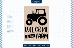 Welcome To Our Farm Wall Decor SVG Farmhouse Sign Product Image 1