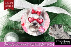 West Highland Terrier Valentine Ornament PNG Valentines Day Product Image 1