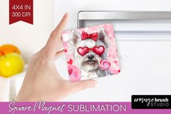 West Highland Terrier Valentine Magnet Sublimation Day Product Image 1