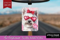 West Highland Terrier Valentine Air Freshener PNG Valentines Product Image 1
