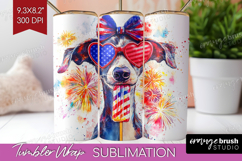 Whippet Dog Tumbler Wrap 4th Of July Tumbler PNG Sublimation Product Image 1