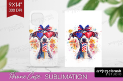 Whippet Dog Phone Case PNG 4th Of July Case PNG Sublimation Product Image 1