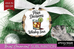 Whiskey Sour Cocktail Ornament PNG Summer Drink PNG Product Image 1
