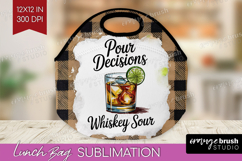 Whiskey Sour Cocktail Lunch Bag Summer Drink Lunch Bug PNG Product Image 1