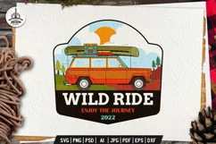 Camping SVG - Wild Ride - SVG PNG EPS DXF - Travel Sticker Product Image 1
