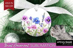 Wildflowers Ornament PNG - Watercolor Flowers PNG Product Image 1