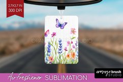 Wildflowers Air Freshener PNG - Watercolor Flowers PNG Product Image 1