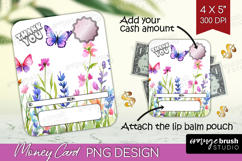 Thank You Money Card PNG - Wildflowers Money Card Holder Product Image 1
