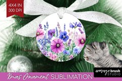 Wildflowers Ornament PNG - Watercolor Flowers PNG Product Image 1