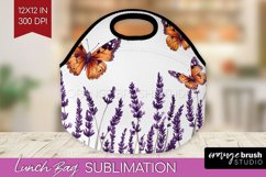 Wildflowers Lunch Bag - Watercolor Flowers Lunch Bug PNG Product Image 1