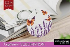 Wildflowers Keychain PNG - Watercolor Flowers Keychain Product Image 1
