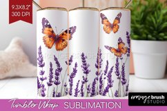 Wildflowers Tumbler Wrap - Watercolor Flowers Tumbler PNG Product Image 1
