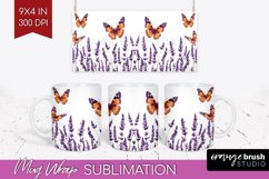 Wildflowers Mug Wrap - Watercolor Flowers Mug PNG Product Image 1