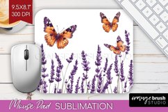 Wildflowers Mouse Pad Sublimation - Watercolor Flowers PNG Product Image 1