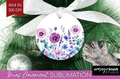 Wildflowers Ornament PNG - Watercolor Flowers PNG Product Image 1