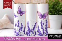 Wildflowers Tumbler Wrap - Watercolor Flowers Tumbler PNG Product Image 1