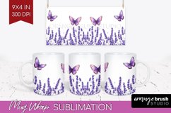 Wildflowers Mug Wrap - Watercolor Flowers Mug PNG Product Image 1
