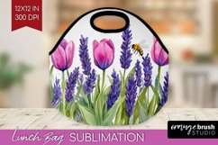 Wildflowers Lunch Bag - Watercolor Flowers Lunch Bug PNG Product Image 1