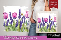 Wildflowers Tote Bag - Watercolor Flowers Tote Bag PNG Product Image 1