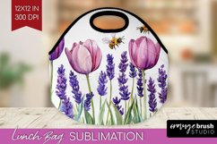 Wildflowers Lunch Bag - Watercolor Flowers Lunch Bug PNG Product Image 1